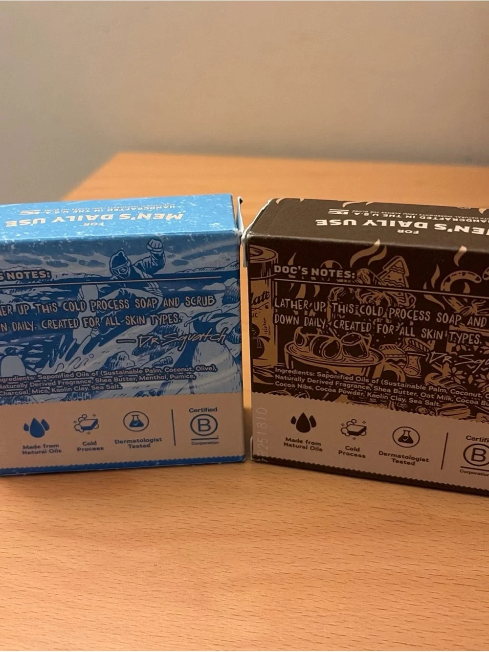 Dr. Squatch Polar Rush & Hot Choccy Soap Duo - Blue & Brown